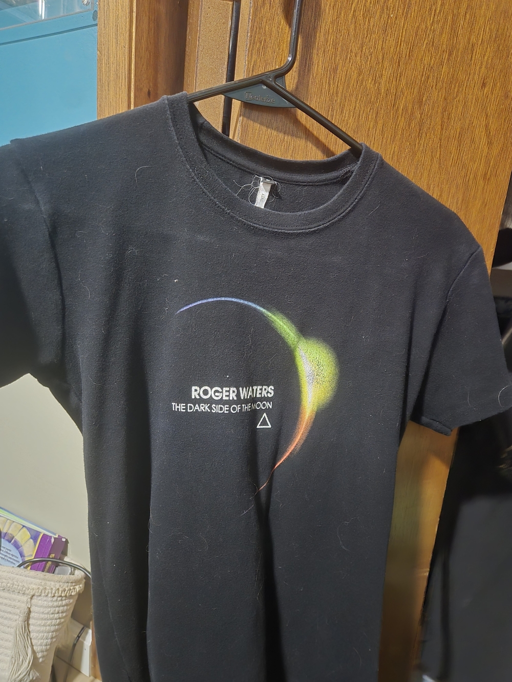 Roger Waters The Dark Side of the Moon Graphic Tee - Black with Rainbow Accent